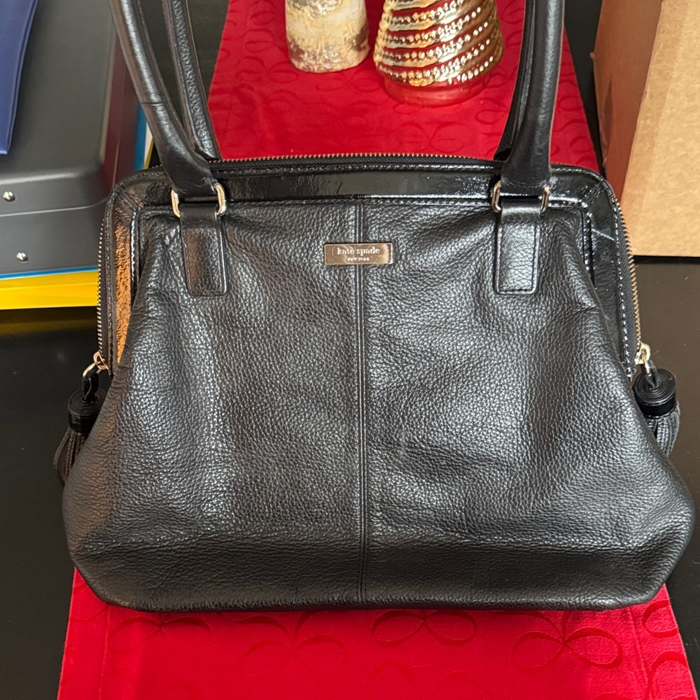 Kate Spade Black Pebbled Leather Shoulder Bag